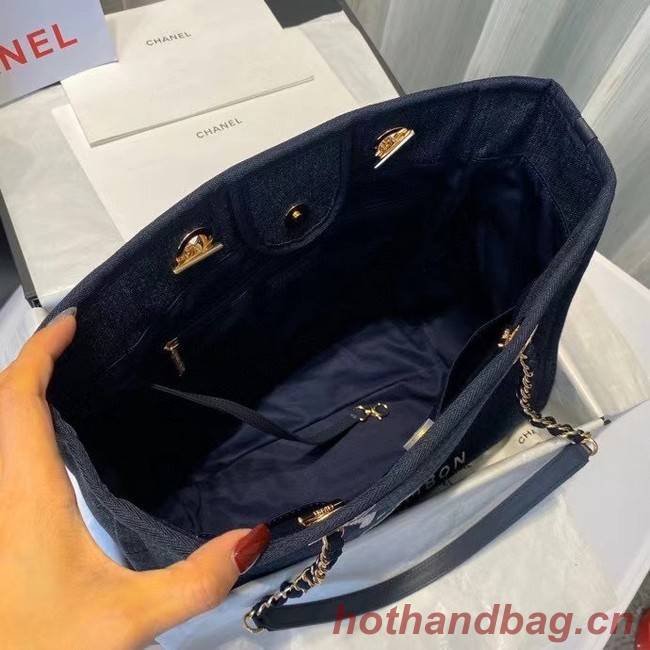 Chanel 19SS Shopping bag A67001 royal blue