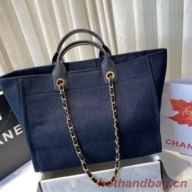 Chanel large shopping bag A66941 royal blue