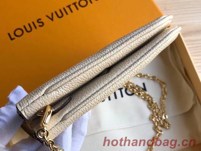 Louis vuitton DOUBLE ZIP POCHETTE M80084 Cream