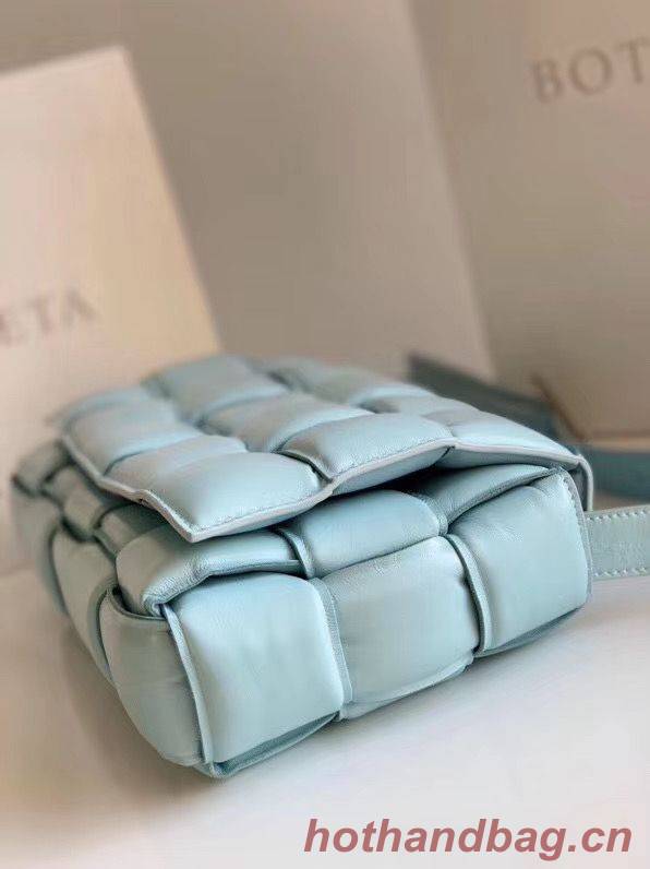 Bottega Veneta PADDED CASSETTE BAG suede 591970 Light Blue