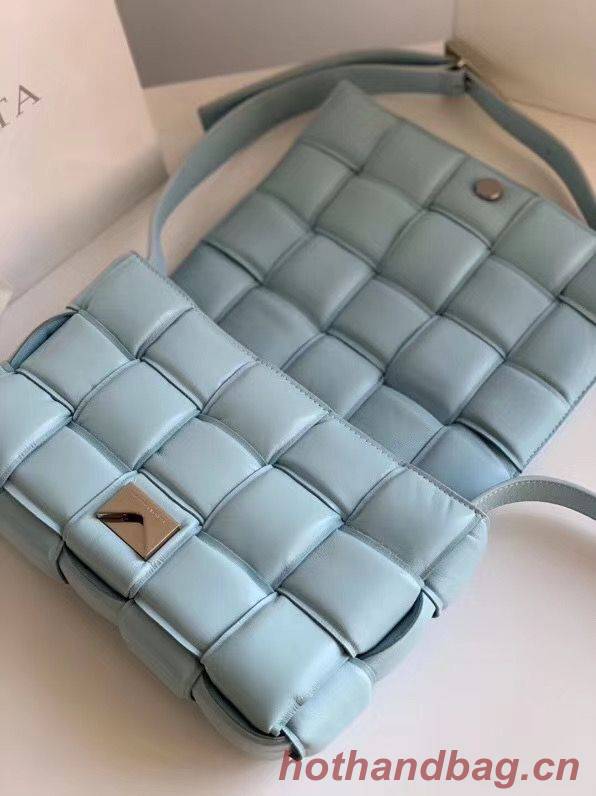 Bottega Veneta PADDED CASSETTE BAG suede 591970 Light Blue