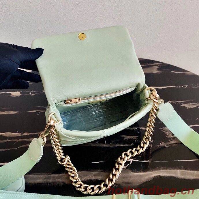 Prada Gaufre nappa leather shoulder bag 1BD292A light green