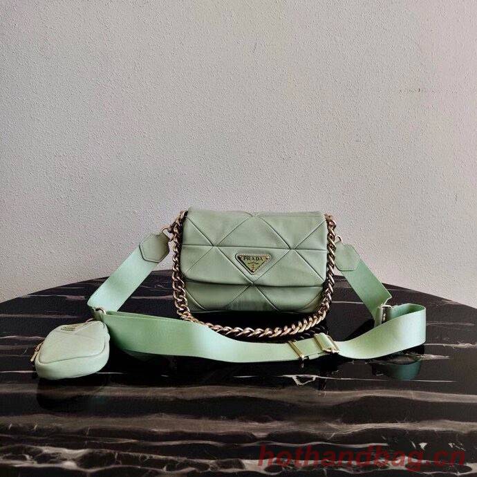 Prada Gaufre nappa leather shoulder bag 1BD292A light green