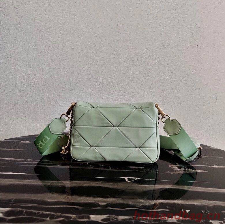 Prada Gaufre nappa leather shoulder bag 1BD292A light green