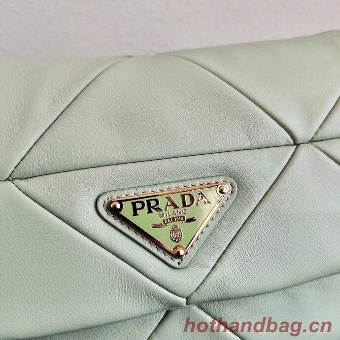 Prada Gaufre nappa leather shoulder bag 1BD292A light green