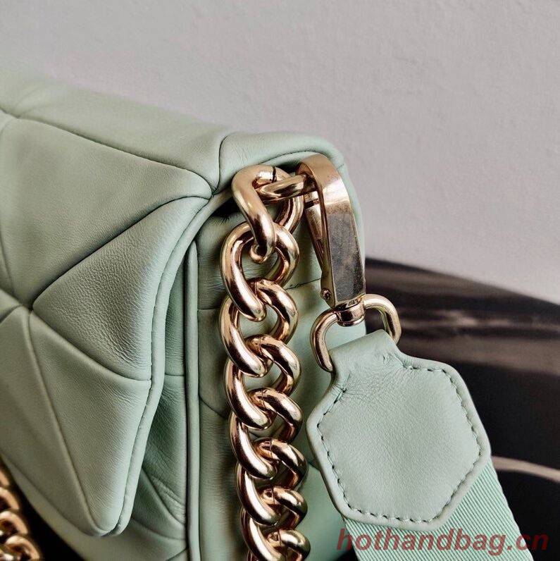 Prada Gaufre nappa leather shoulder bag 1BD292A light green