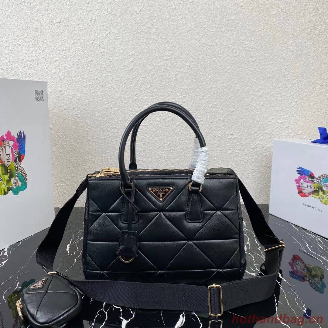 Prada Nappa Leather Prada Spectrum Tote 1BG863 black