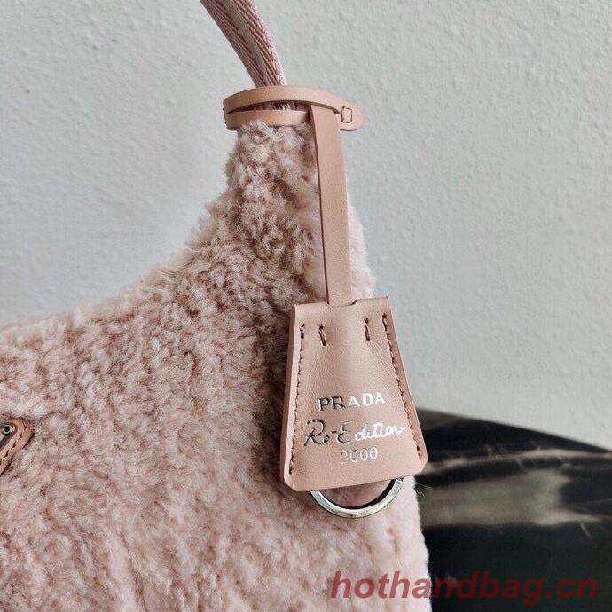 Prada Shearling tote mini-bag 1NE515 pink