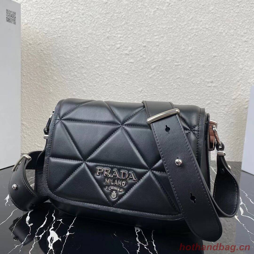 Prada System nappa leather patchwork bag 1BG283 black