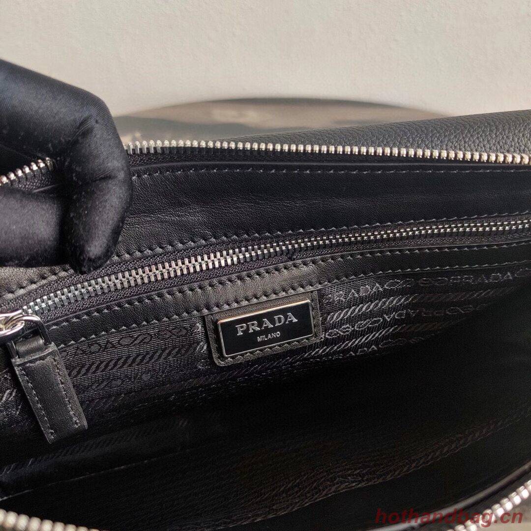 Prada leather shoulder bag 2VD012 black