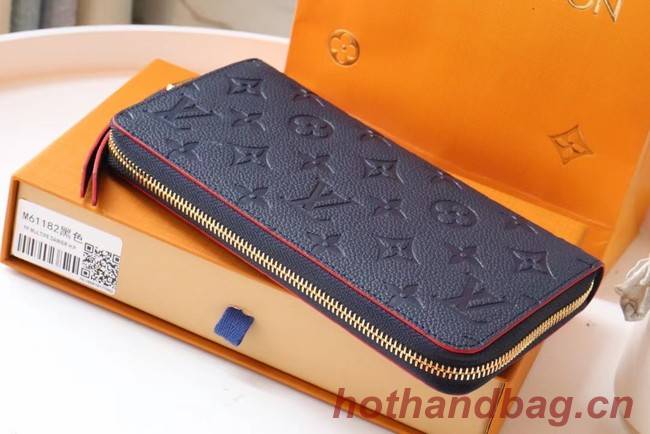 Louis Vuitton Original Monogram Empreinte Wallet M60571 Navy Blue