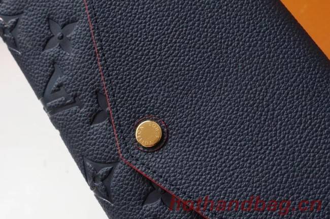 Louis Vuitton Original Monogram Empreinte Wallet M61182 Navy Blue