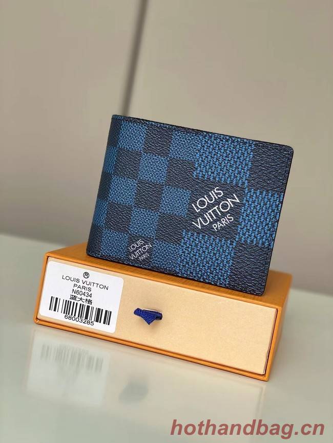 Louis vuitton Monogram Canvas Wallet N60434 blue