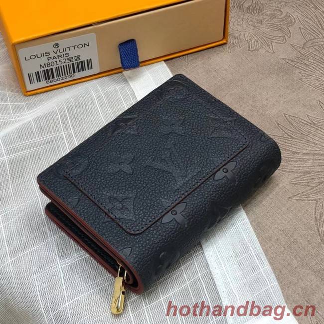 Louis Vuitton Original Monogram Empreinte CLEA WALLET M80152 Navy Blue