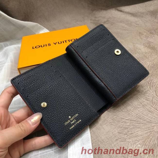 Louis Vuitton Original Monogram Empreinte CLEA WALLET M80152 Navy Blue