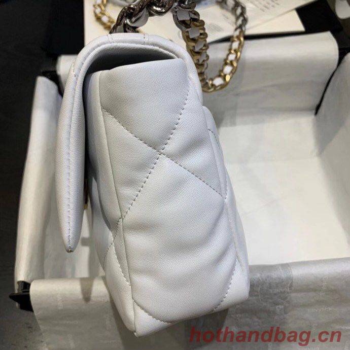 Chanel 19 flap bag AS1160 White