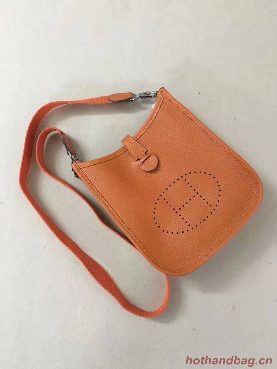 Hermes Evelyne original togo leather mini Shoulder Bag H15698 orange