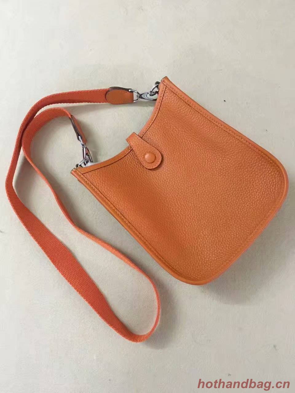 Hermes Evelyne original togo leather mini Shoulder Bag H15698 orange