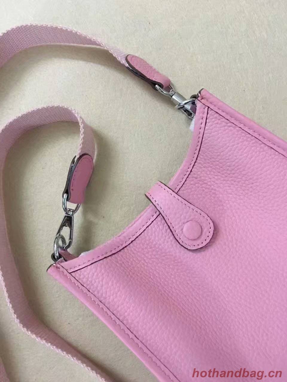 Hermes Evelyne original togo leather mini Shoulder Bag H15698 pink