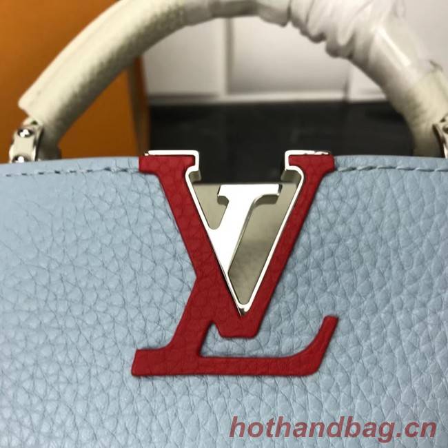 Louis Vuitton CAPUCINES PM M57519 light blue&white