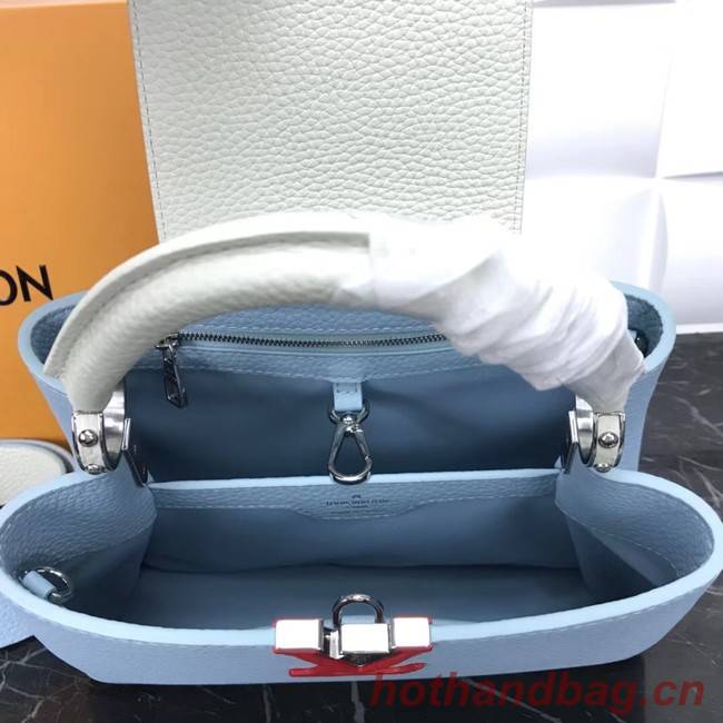 Louis Vuitton CAPUCINES PM M57519 light blue&white