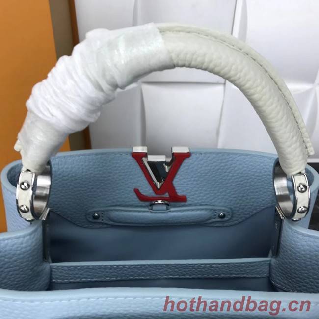 Louis Vuitton CAPUCINES PM M57519 light blue&white