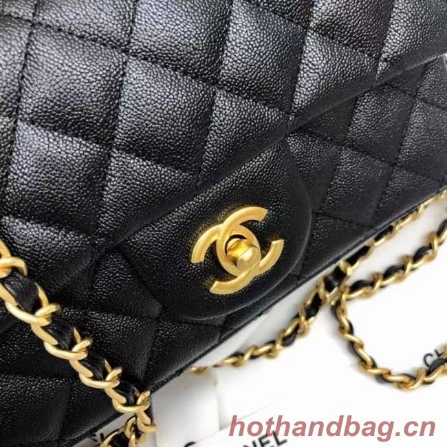 CHANEL mini flap bag with top handle AS2431 black