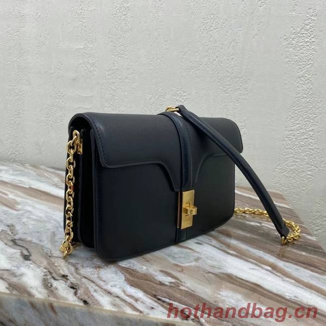 Celine TRIOMPHE SHOULDER BAG IN SHINY CALFSKIN 194023 BLACK