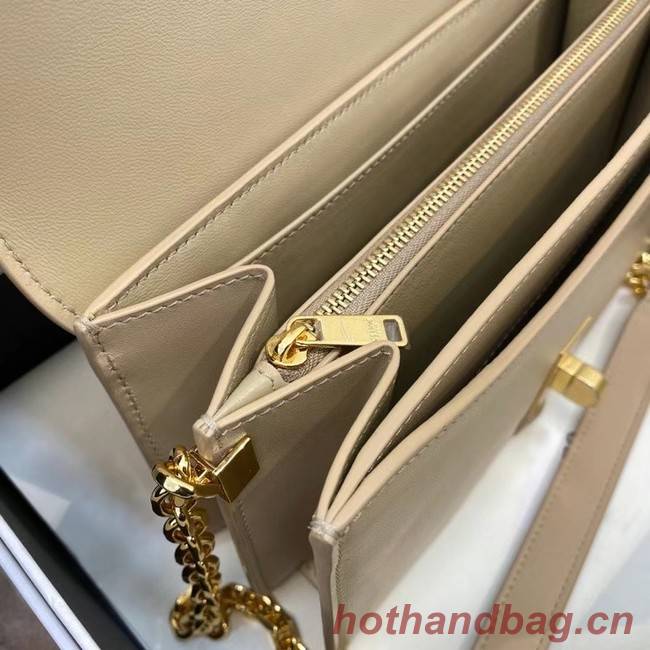 Celine TRIOMPHE SHOULDER BAG IN SHINY CALFSKIN 194023 cream