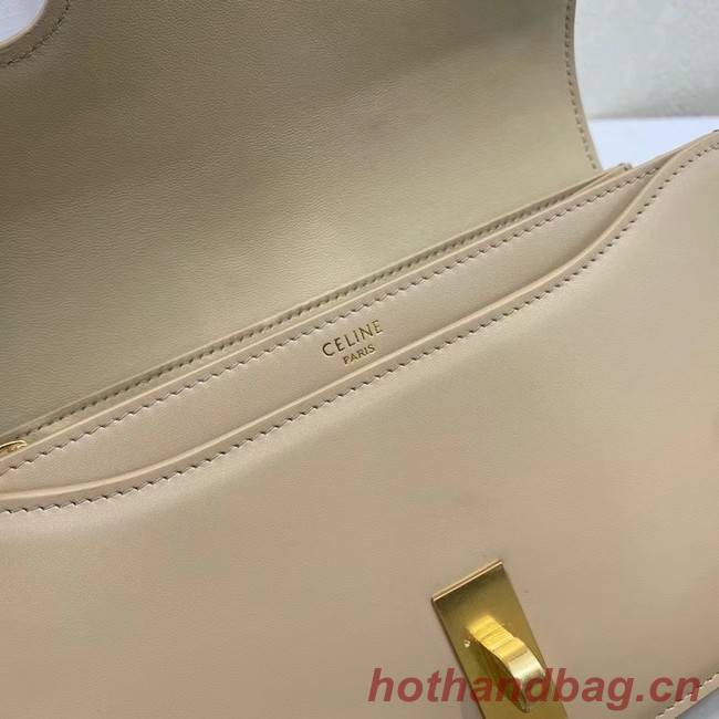 Celine TRIOMPHE SHOULDER BAG IN SHINY CALFSKIN 194023 cream