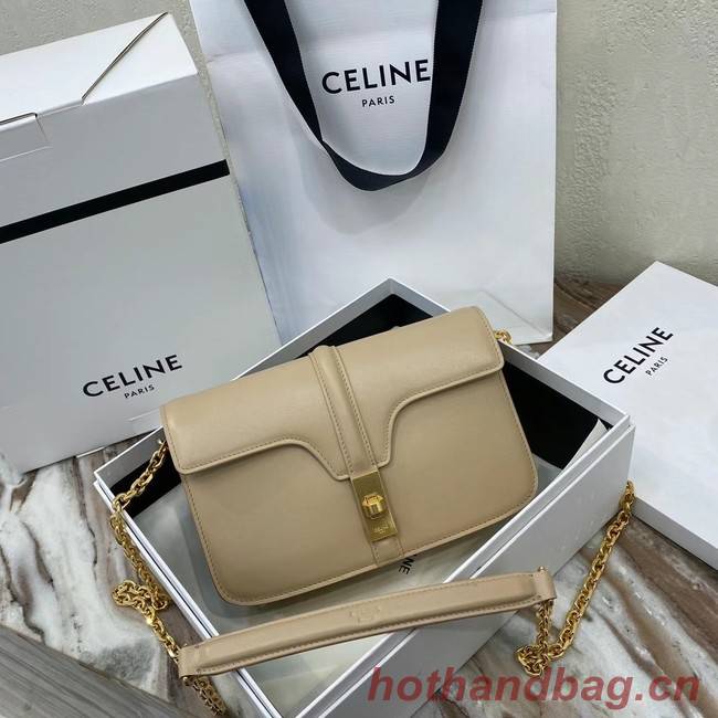 Celine TRIOMPHE SHOULDER BAG IN SHINY CALFSKIN 194023 cream