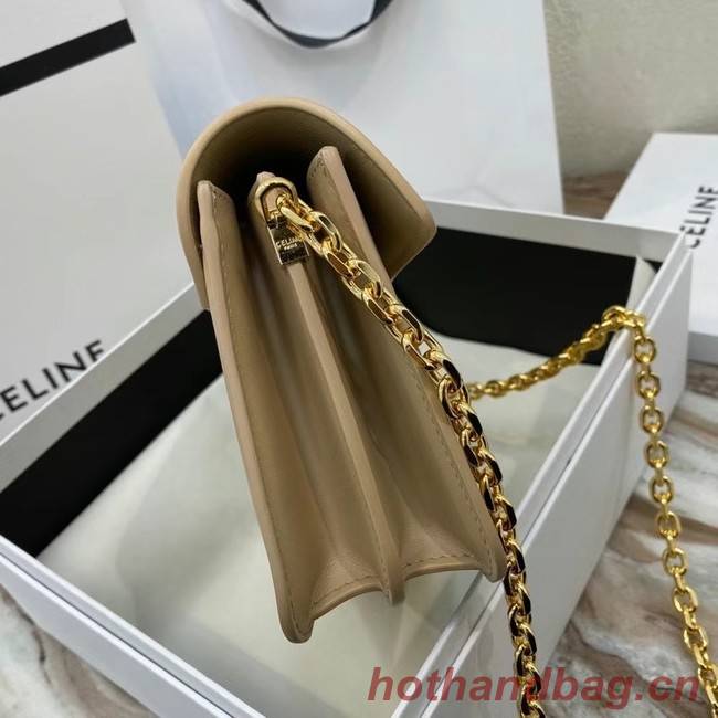 Celine TRIOMPHE SHOULDER BAG IN SHINY CALFSKIN 194023 cream