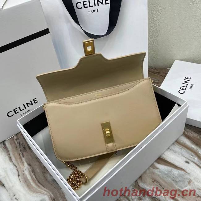 Celine TRIOMPHE SHOULDER BAG IN SHINY CALFSKIN 194023 cream