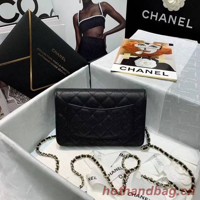 Chanel mini flap bag Grained Calfskin A81066 black