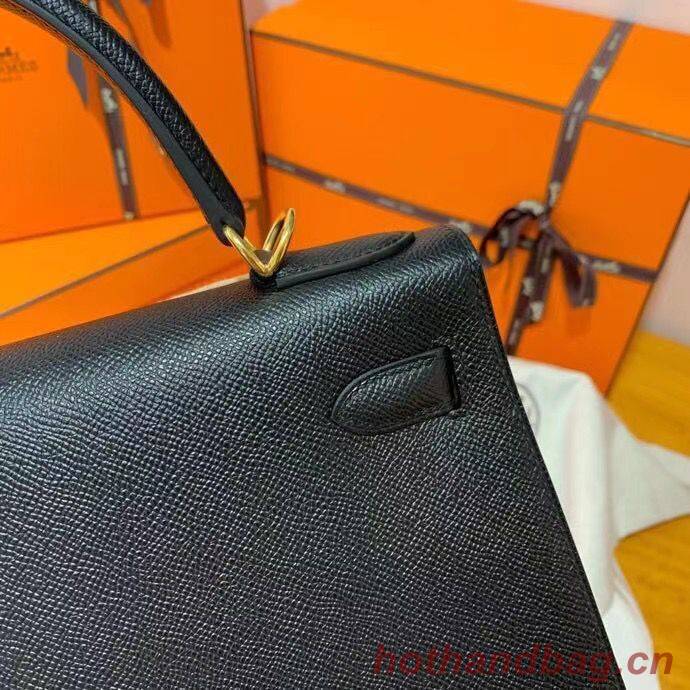 Hermes Kelly 28cm Shoulder Bags Epsom Leather KL28 Black