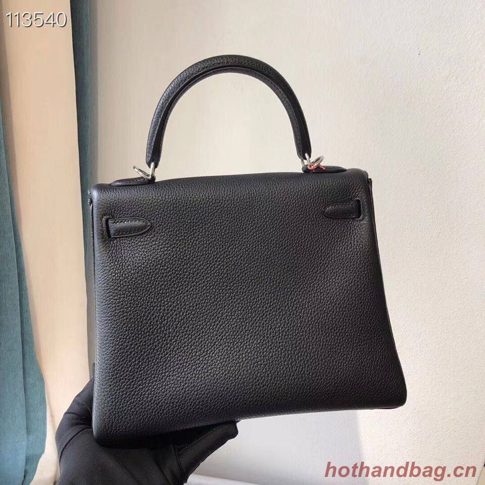 Hermes Kelly 28cm Shoulder Bags Togo Leather KL28 Black