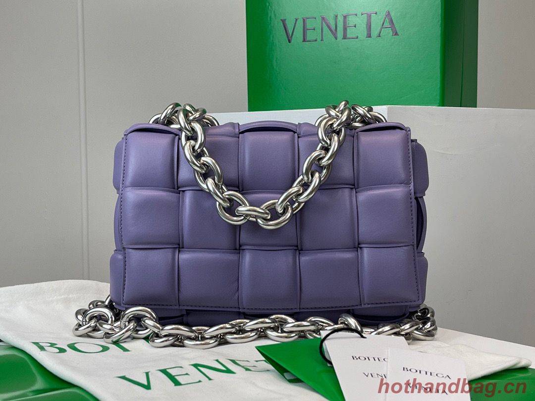 Bottega Veneta THE CHAIN CASSETTE Expedited Delivery 631421 purple & Hardware Silver finish