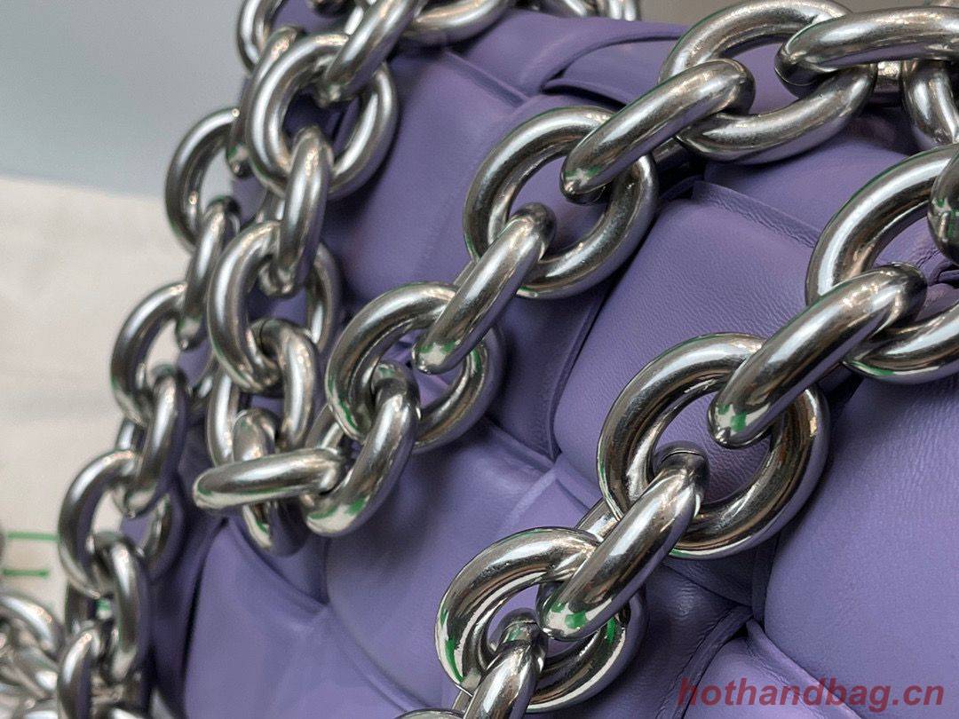 Bottega Veneta THE CHAIN CASSETTE Expedited Delivery 631421 purple & Hardware Silver finish