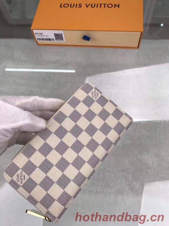 Louis Vuitton Damier Azur Zippy Wallet N41660 Beige