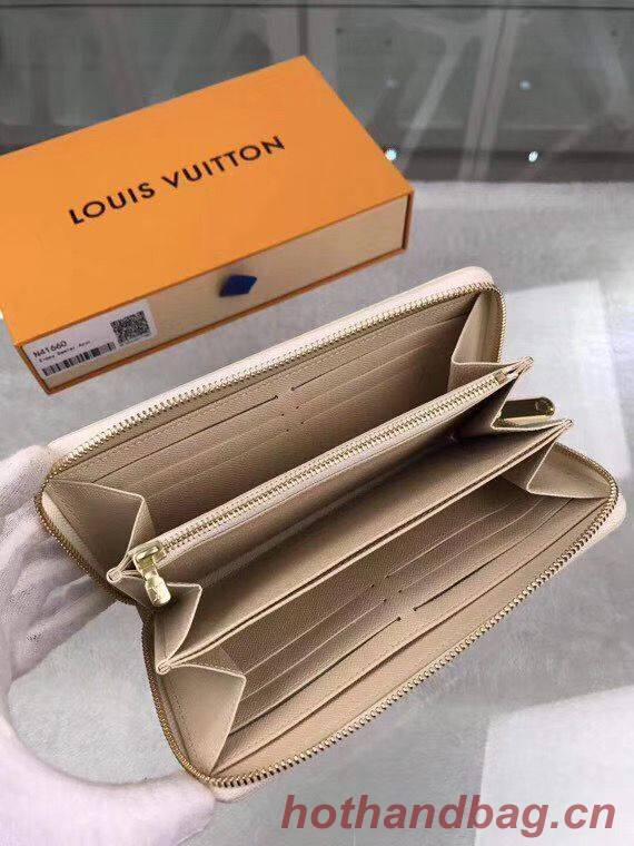 Louis Vuitton Damier Azur Zippy Wallet N41660 Beige