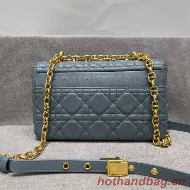 Dior SMALL DIOR CARO BAG Soft Cannage Calfskin M9241 grey