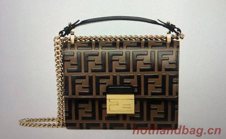 Fendi Original Leather Bag FF8965 Brown