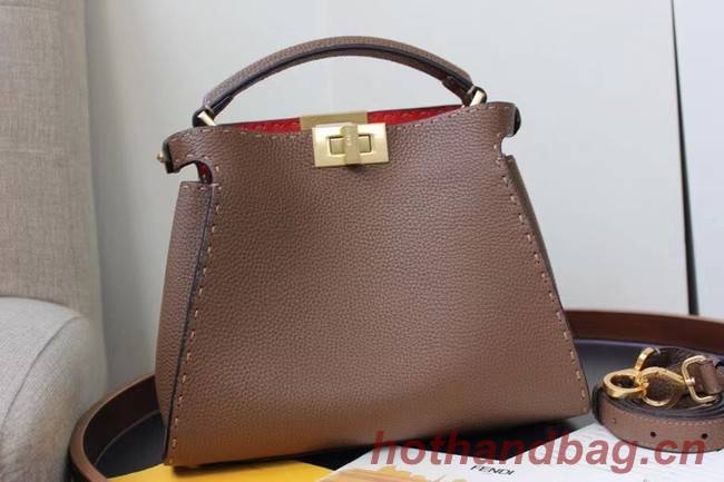 Fendi PEEKABOO ISEEU MEDIUM leather bag 70192 Khaki