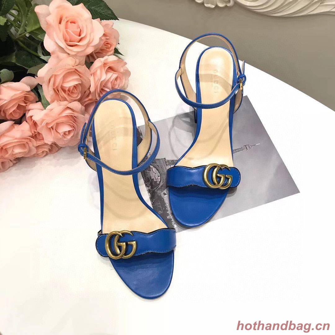 Gucci Sandals Shoes 1CM 7CM 10CM Heels GG6326 Blue