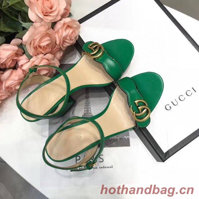 Gucci Sandals Shoes 1CM 7CM 10CM Heels GG6326 Green