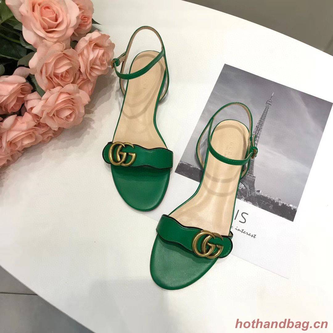 Gucci Sandals Shoes 1CM 7CM 10CM Heels GG6326 Green