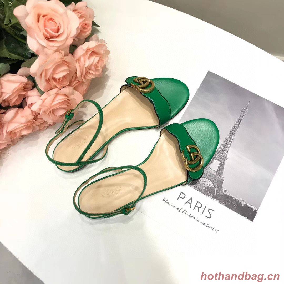 Gucci Sandals Shoes 1CM 7CM 10CM Heels GG6326 Green