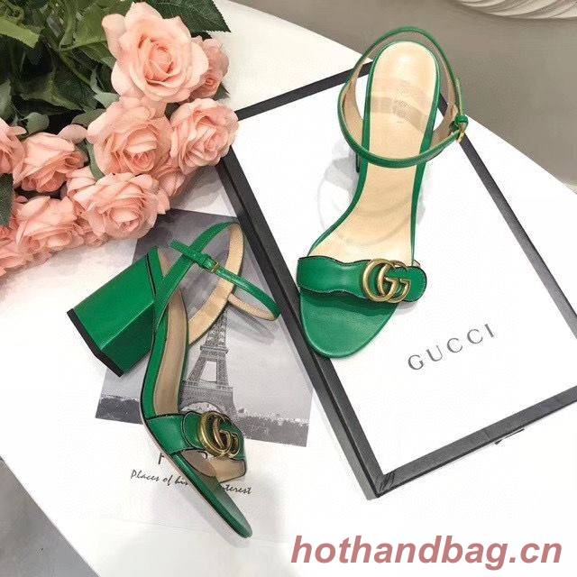 Gucci Sandals Shoes 1CM 7CM 10CM Heels GG6326 Green