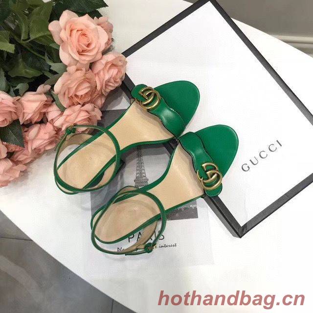 Gucci Sandals Shoes 1CM 7CM 10CM Heels GG6326 Green