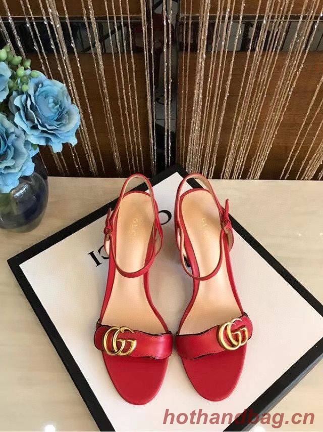 Gucci Sandals Shoes 1CM 7CM 10CM Heels GG6326 Red